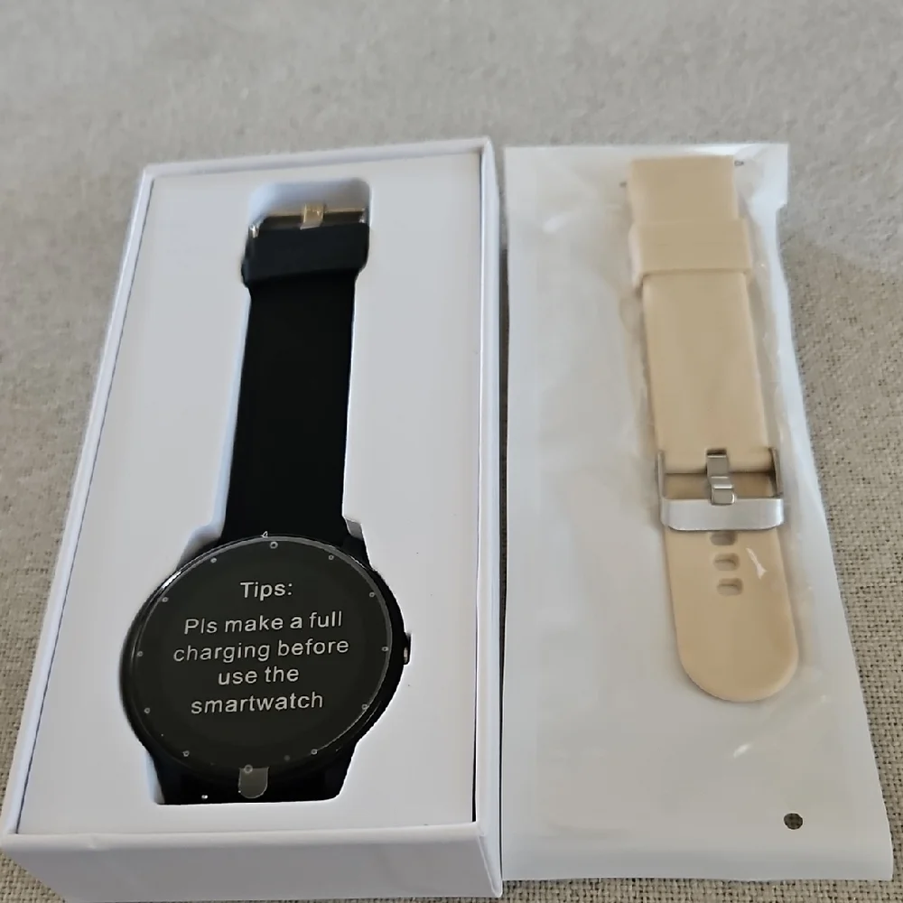 Elegant Black and Tan Smartwatch